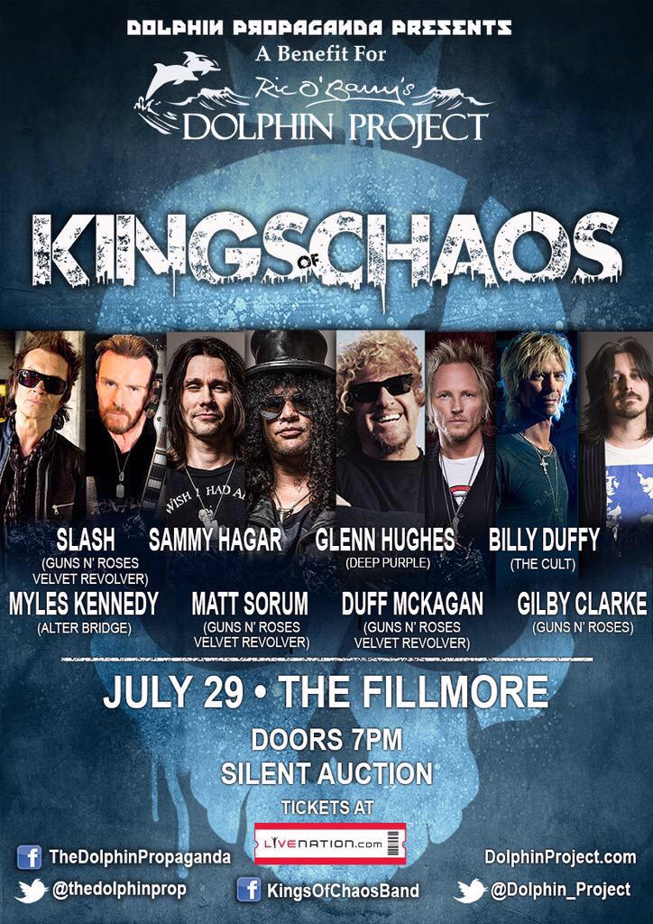 RaokRaven's tweet photo. Pls RT! U going to @kingsofchaosusa to support the @Dolphin_Project next week? @glenn_hughes @mattsorum @MylesKennedy http://t.co/3H0XKuWxvc