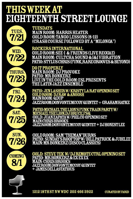 18thSTLounge's tweet photo. This Week &amp; Beyond At ESL @Seei @Jen_Lasher @QdupMusic @djaptone @djbruce @fsqofficial @SamTheManBurns @steveteknyc http://t.co/Lbj8CHu2Jt