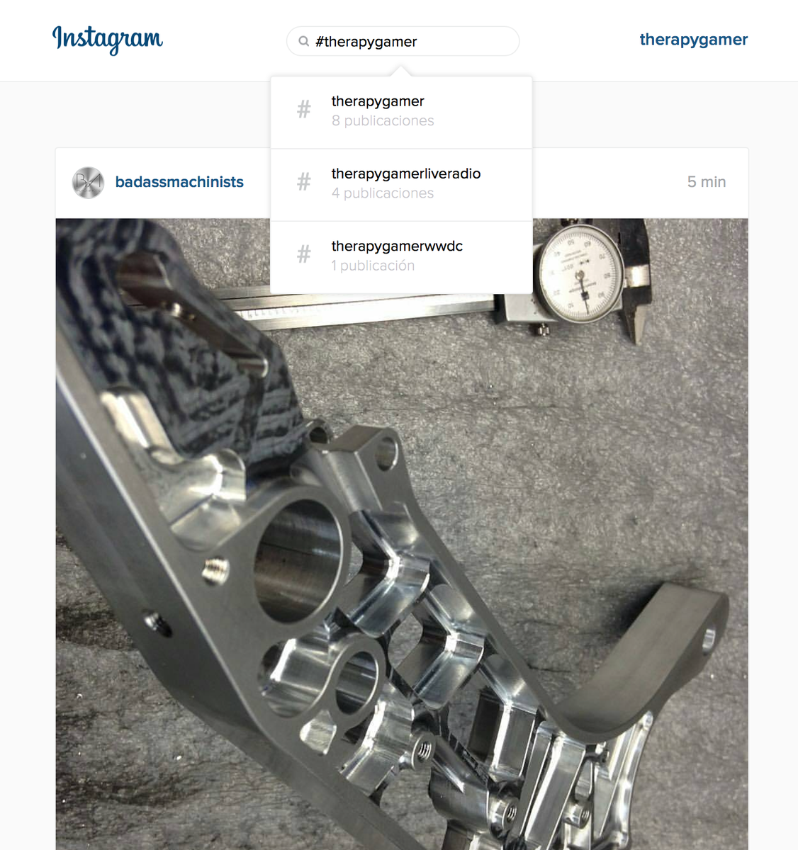 TherapyGamerWeb's tweet photo. Ahora Instagram permite realizar búsquedas desde su página web, incluyendo hashtags. http://t.co/OmrllSKxow