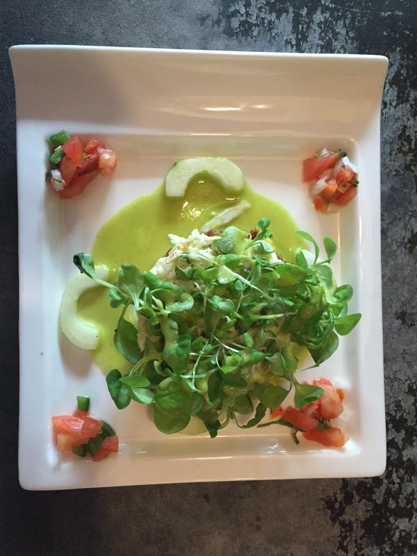 .<a href="/ElChuchoDC/">ElChuchoDC</a> - taco w/crab stick on a fried green tomato! Try it on #11thStreetDC! #DCeats #DCdining