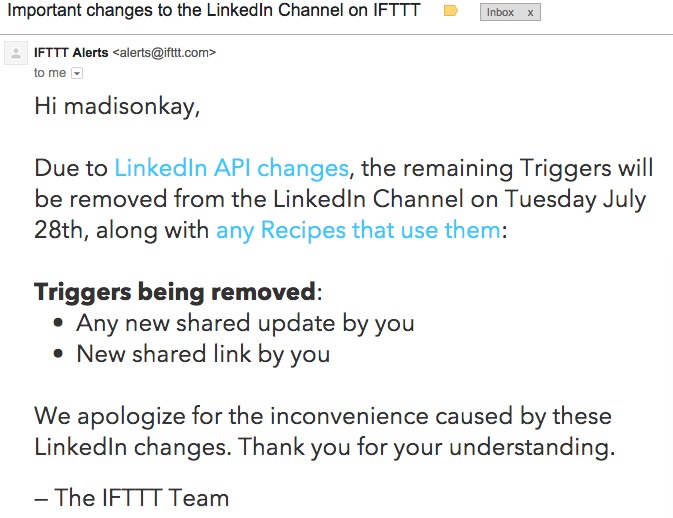 MadisonKayLtd's tweet image. ... #LinkedInAPI ...