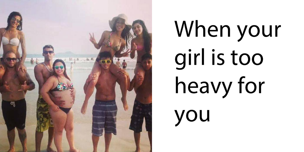 Memes_America's tweet photo. When it's too heavy or when you're too weak! Like us on http://t.co/ncpPb4ByS7 #fatbitch http://t.co/Dl6agi7tky