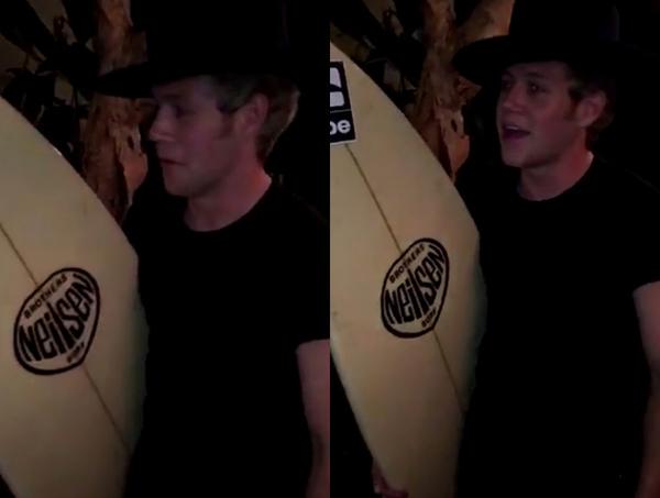 sugarscape's tweet photo. Not sure Cody Simpson will be very flattered by Niall Horan's (hilarious) impression of him http://t.co/3wdMrQkFxm http://t.co/7Er0q12G1l