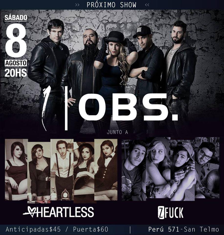 obsRock's tweet photo. NUEVA FECHA: 8 de Agosto 20hs. en Buenos Ayres Club junto a @HeartlessARG #Zfuck Anticipadas $45 | En puerta $60 http://t.co/CgeHjdICvk