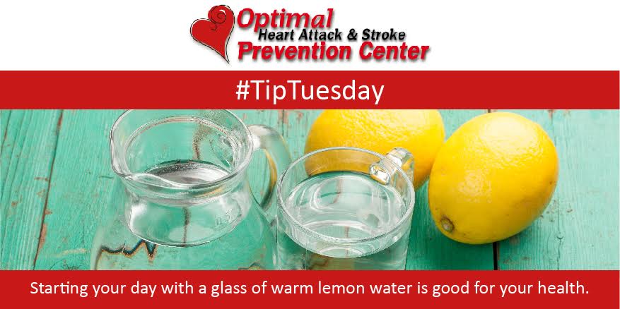 OptimalHeart's tweet image. #TipTuesday: Starting your day with a glass of warm lemon water is good for your health: bit.ly/1fsbEya