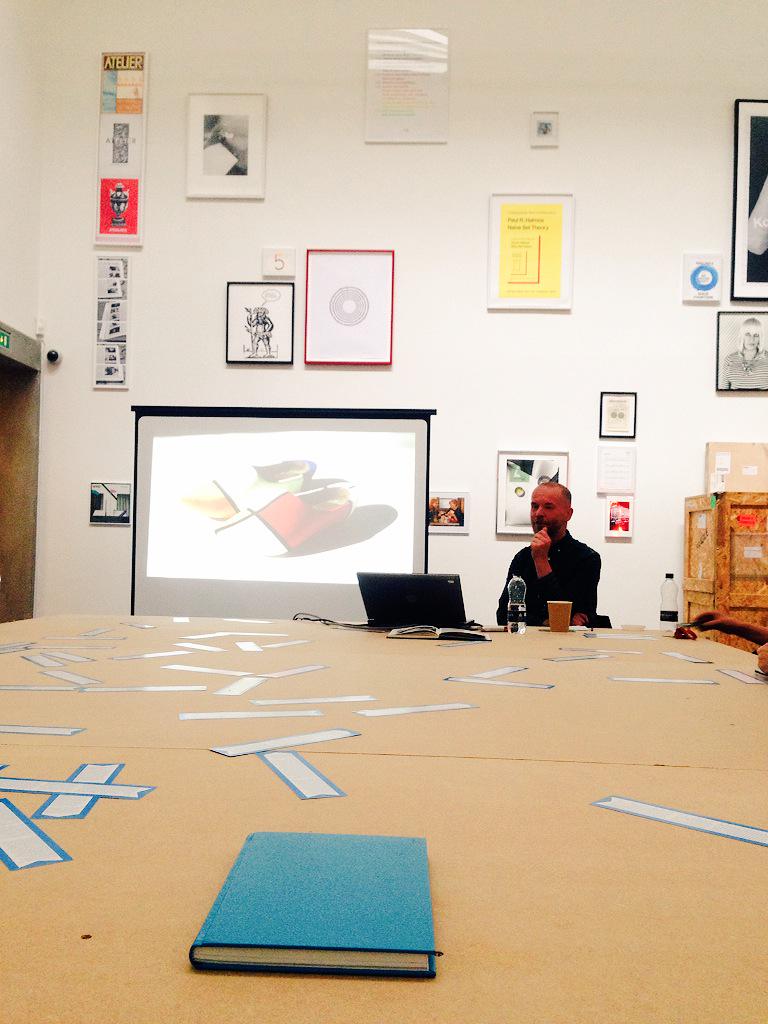 sculptureartman's tweet photo. #LeoFitzmaurice talking in #TheServingLibrary now @theBluecoat as part of #RESOURCE @MarieAnneMcQuay 📚📚📚 http://t.co/lJBnkZFXWs