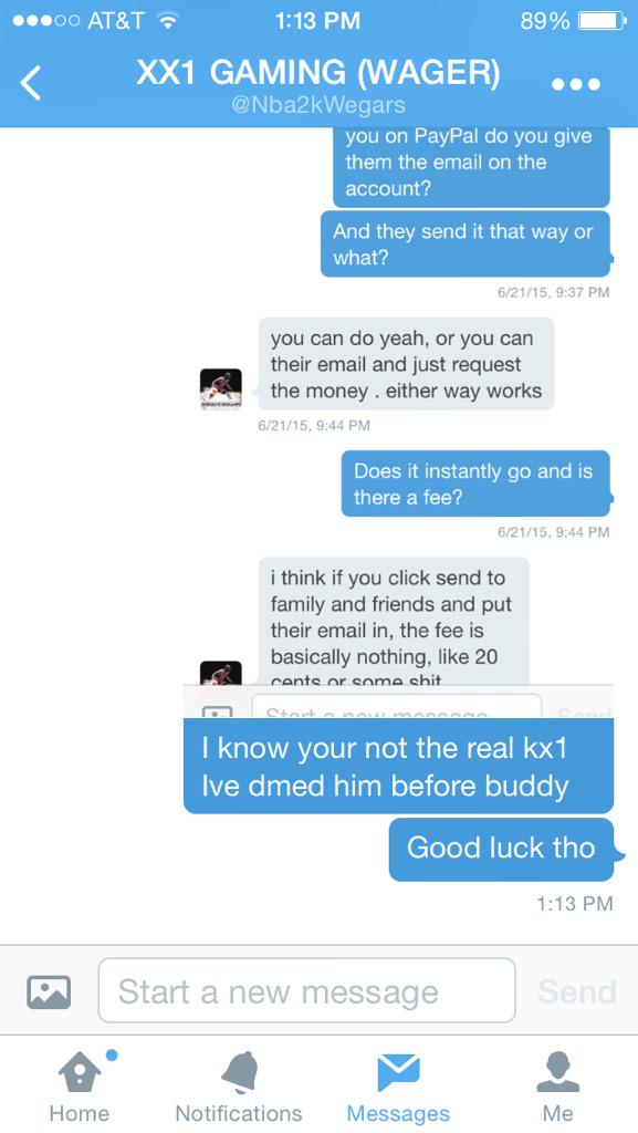 YeahJonesy's tweet photo. (@Nba2kWegars) is a scammer!!!!  @Nba2kWagers @2kAuctions @OneBroGaming @Retweets2K http://t.co/sDqyiACSCx