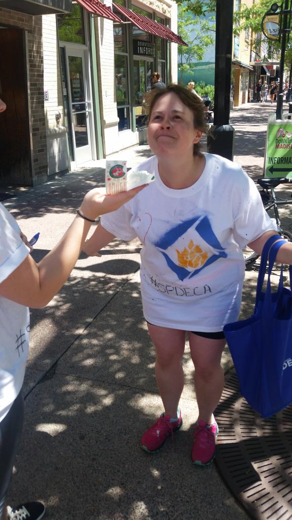 SunPrairieDECA's tweet photo. Harto took one for the team! #DECADedication http://t.co/oxe6jfqstj