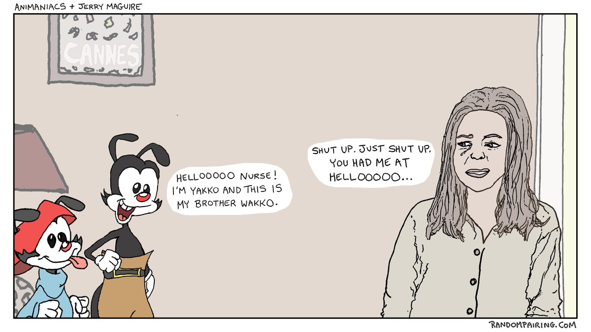 RPairing's tweet image. If Yakko and Wakko were in Jerry Maguire @yakkopinky