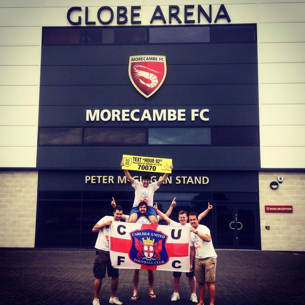 92in92hrs's tweet photo. 91. Globe Arena. @ShrimpsOfficial and now on to @officialcufc Brunton Park will never have looked as good @EVHospice http://t.co/WBwZ16oJt8