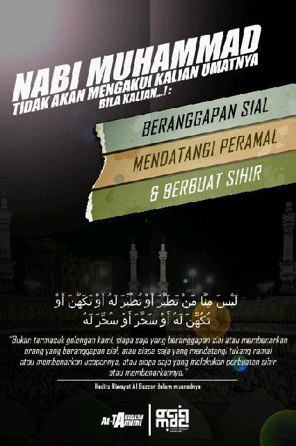 ZENDYALVIANSYAH's tweet photo. Sungguh Nabi Muhammad Shallallahu 'Alaihi Wa Salam Tidak Akan Mengakui Kau Umatnya Jika Kau Berbuat Syirik. http://t.co/83G9MM0Tgx