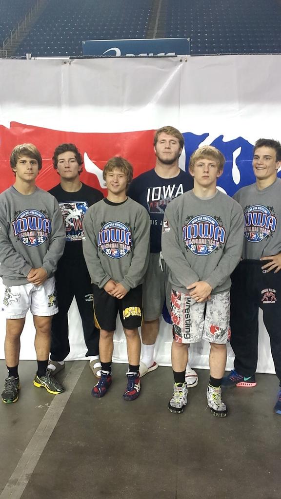 “@IowaUSAW: Our Junior Greco All Americans ” way to go little bro 🇺🇸