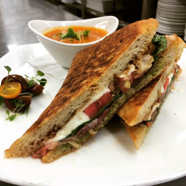 tomhams's tweet photo. Today's lunch special features prosciutto / mozzarella / tomato / pesto #lunchwithaview #tomhams #specialtyproduce http://t.co/ucjMue7huf