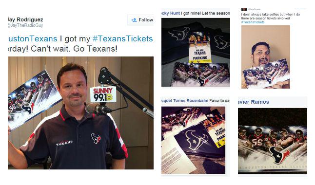 HoustonTexans's tweet photo. "It is like Christmas in July."
Fans shared the arrival of their #TexansTickets.
PHOTOS: http://t.co/msRObsmziG http://t.co/QYRK8r2moQ