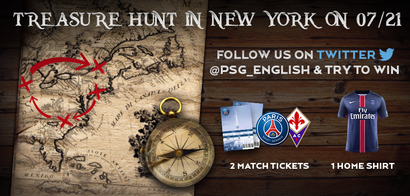 PSG_espanol's tweet photo. ¿Estás en Nueva York? ¿Quieres ir gratis al juego o tu jersey del #PSG? ¡Sigue a @PSG_English ya! #ParisLovesUS http://t.co/LgSkFUKTiO