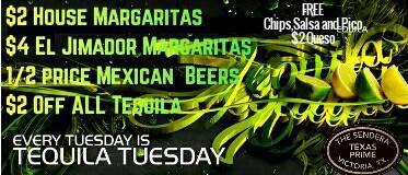 TheSenderaTX's tweet photo. It's Tequila Tuesday once again! Tonight we will be having a DJ in the tequila bar. Come out and have some fun!! http://t.co/kPDd6jPLfX