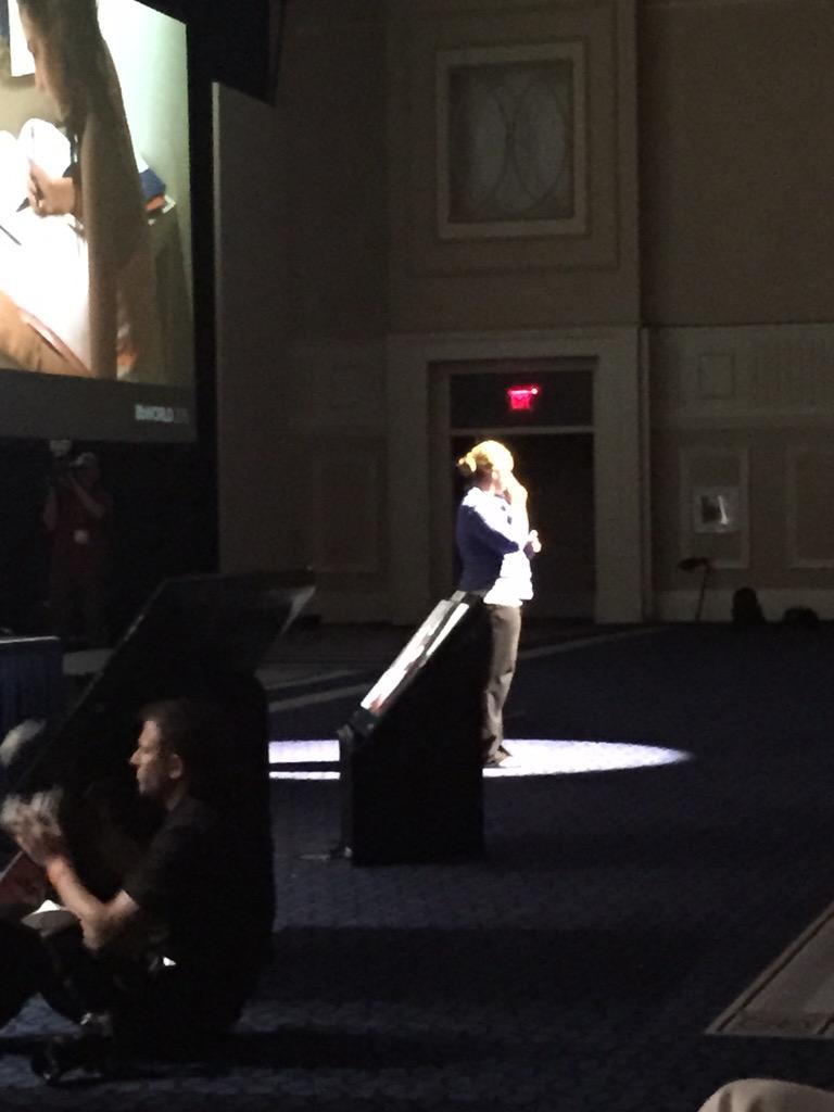 johunt0311's tweet image. ASL interpretation during the #BbWorld15 opening session. #A11y #a11ywins!!