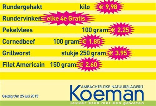 De aanbiedingen van deze week: #rundergehakt #rundervinken #pekelvlees #cornedbeef #grillworst #filetamericain
