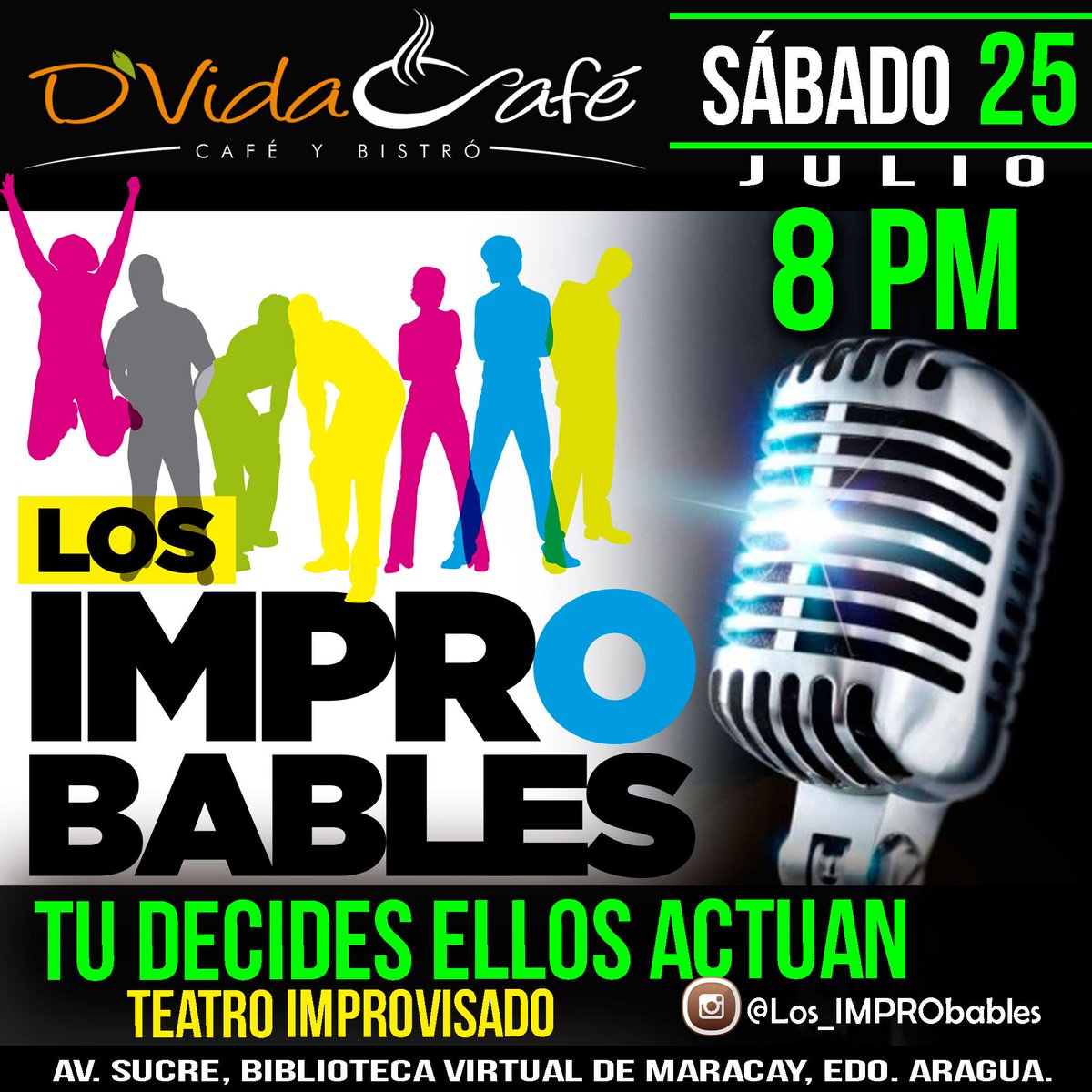 Atodavidaragua's tweet photo. Este Sábado 8pm en @dvidacafe1 tenemos risa aseguradas con la gente de @LosIMPRObables! "Tu decides, ellos actúan" http://t.co/zbHREL20ST