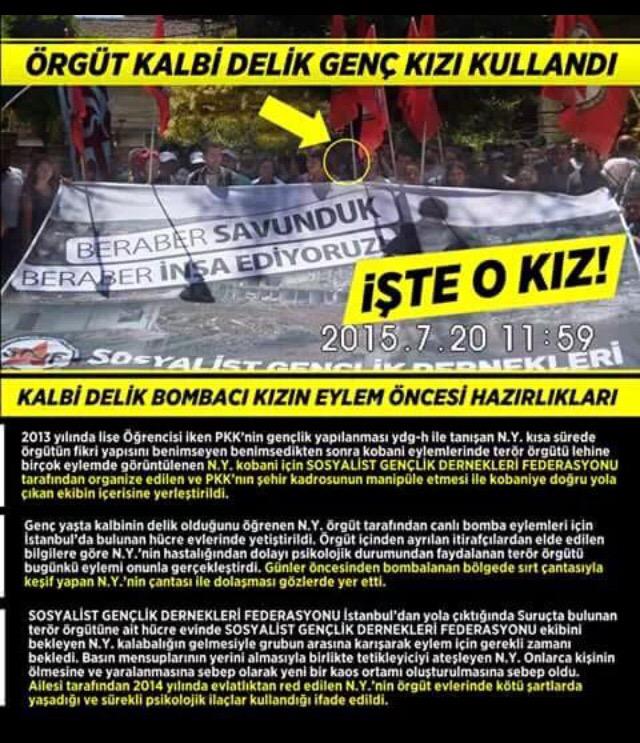 aydinkanyilmaz's tweet photo. Canlı bomba kız  #KatilDemirtaş ın pkk sının militanı çıktı !!! http://t.co/WOs7ZBhaJG