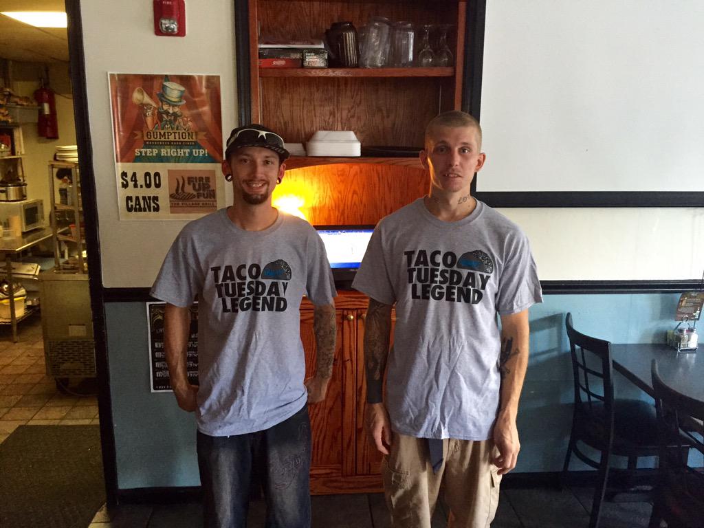 Taco Tuesday Legend T's available now for $14. Wear yours on Taco Tuesday and get 10% off your food!! #tacotueday