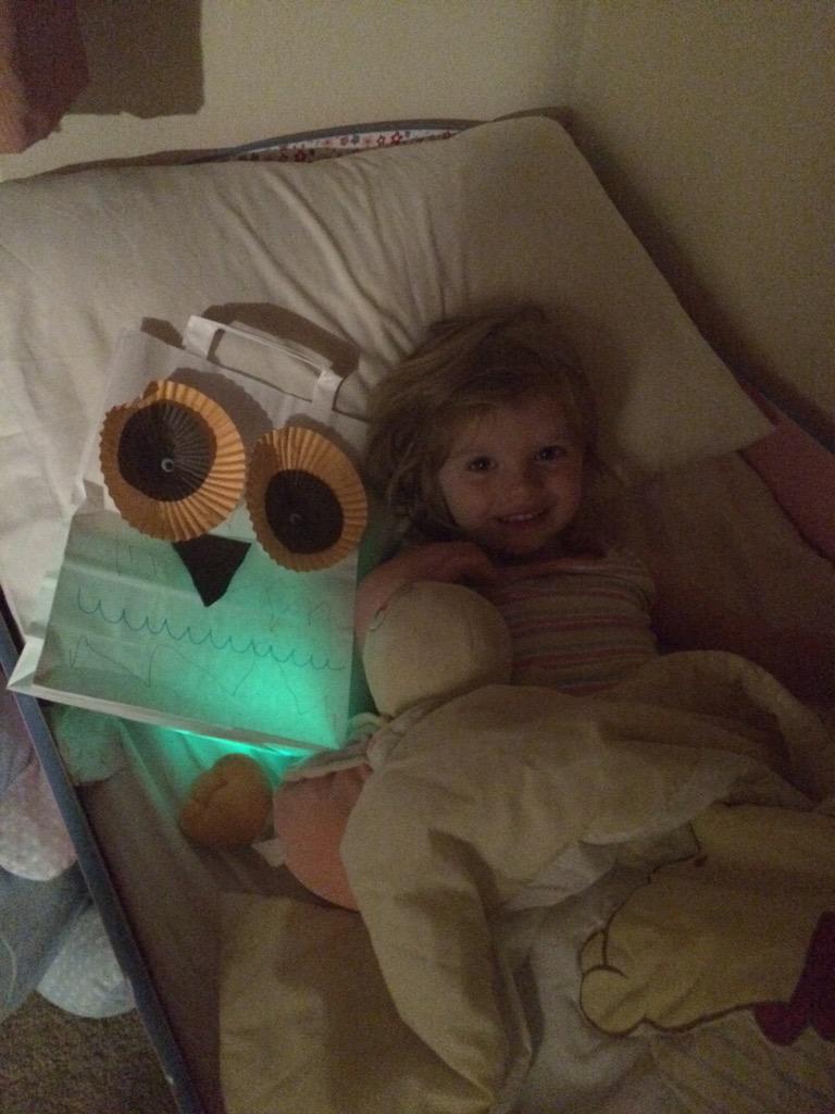 KatieSpring14's tweet photo. @toucanbox the owl lantern went to bed this evening :) http://t.co/U6UFP1pXor