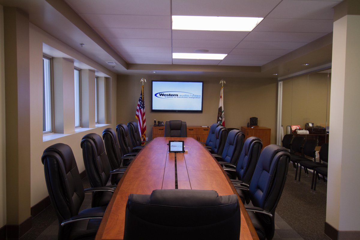 Let us help you create a conference room that is simple and elegant. #Nowires #tablewiring #conferencroomAV #AV