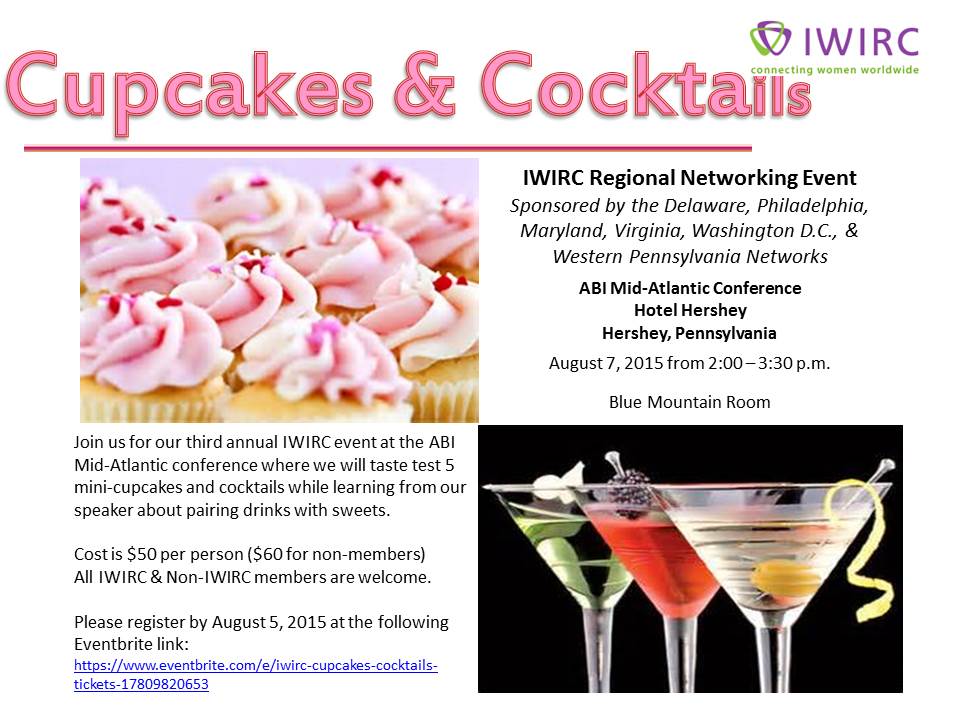 Join us, and our regional IWIRC peers, for 3rd annual IWIRC event at the ABI Mid-Atlantic Conference! See flyer.