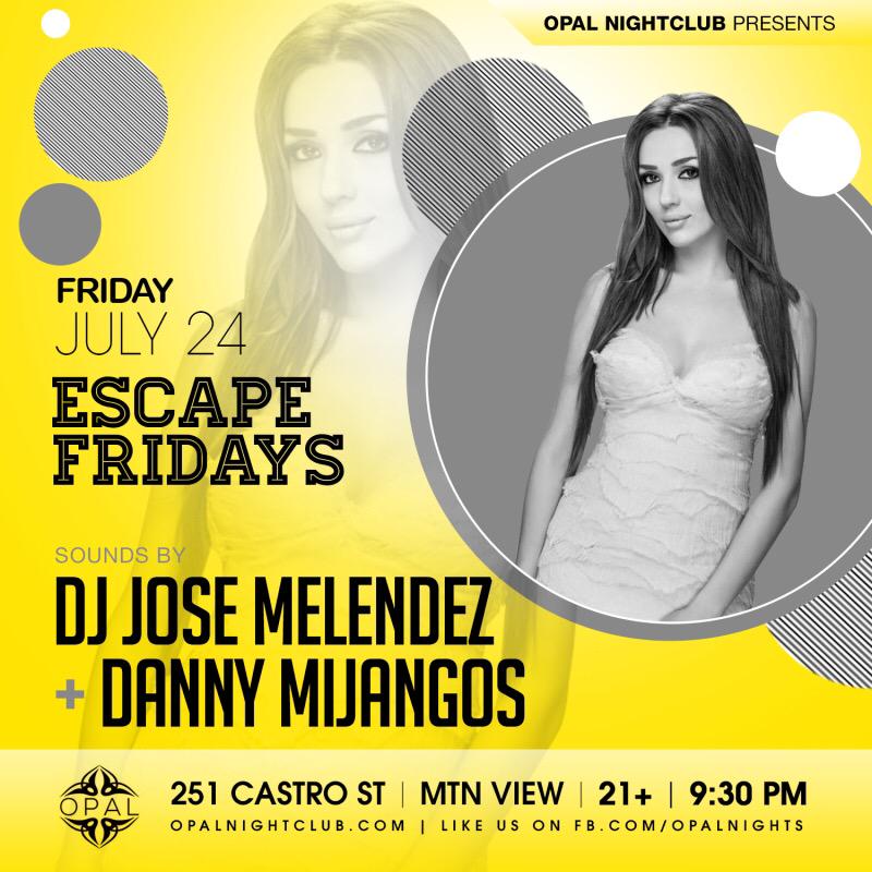djjosemelendez's tweet photo. Me and my boy @itsdjdm this Friday night @Opalnightclub in Mt. View #EscapeFridays http://t.co/MygJ5Eri2V