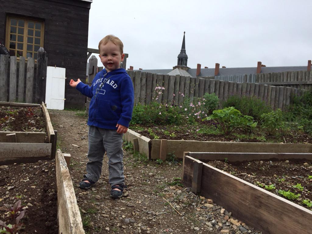 Earlier reconstruction community garden at Fortress Louisbourg, CBI #gardening #capebretonisland