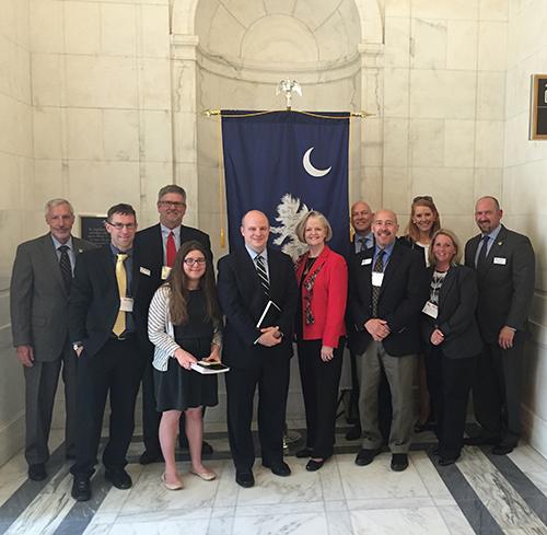 #HikeTheHill is officially underway! Today SC credit unions met with Nick Myers, senior counsel of <a href="/GrahamBlog/">Lindsey Graham</a> in DC.