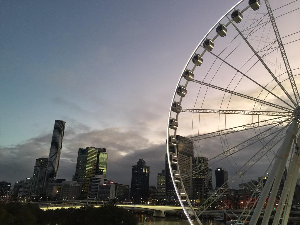 Cool, cloudy and showers in Brisbane today. <a href="/ABCNewsBrisbane/">steveneder999</a> <a href="/612brisbane/">ABC Brisbane</a> #viewsofbrisbane #wheelofbrisbane