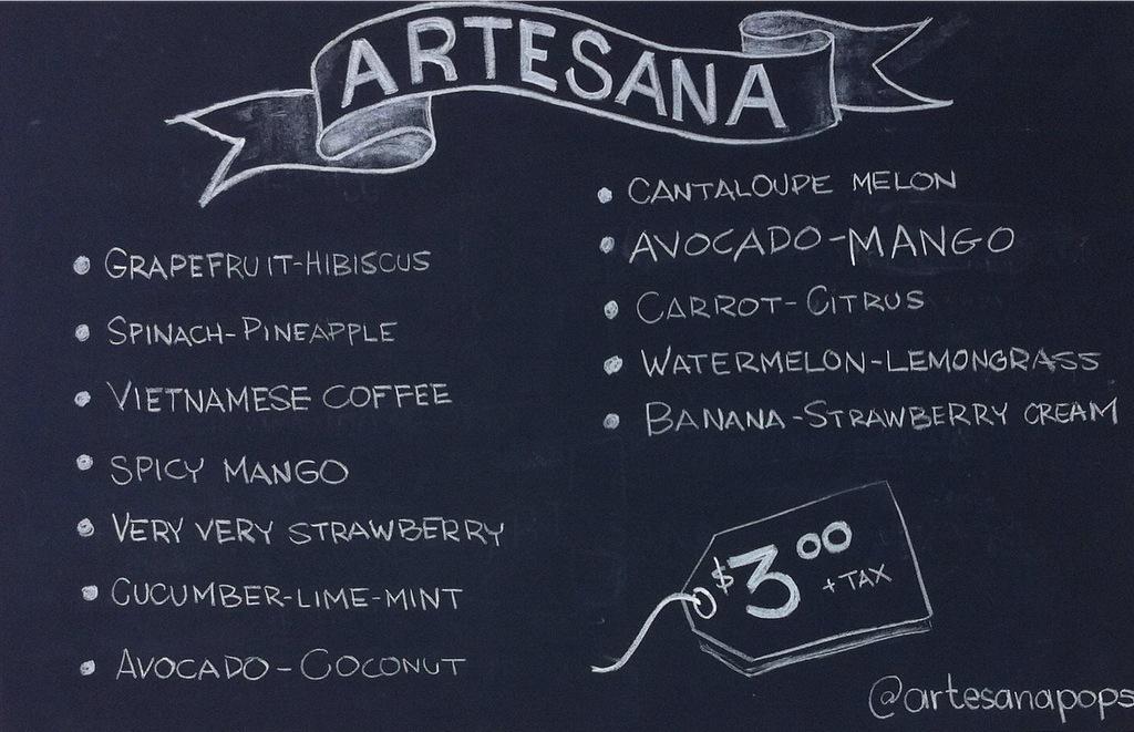 ArtesanaPops's tweet photo. Today's menu. 8th &amp; Broadway. #dtla #paletas http://t.co/PrWGzPFztr
