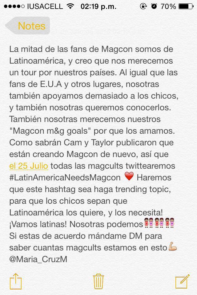 Montoya_1221's tweet photo. #BringBackMacgon💕
#LatinAmericaDeservesMagcon ☺️
Twittea el mucho el Hashtag "#LatinAmericaNeedsMagcon"🙏🏼💕 http://t.co/0s1pCUkZ8H