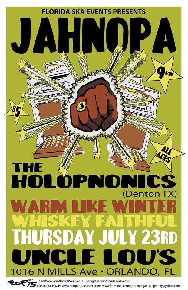jahnopa's tweet image. Its going down at Uncle Lous on Thursday night 9pm! We're lead support for Ska band the Holophonics from Denton TX