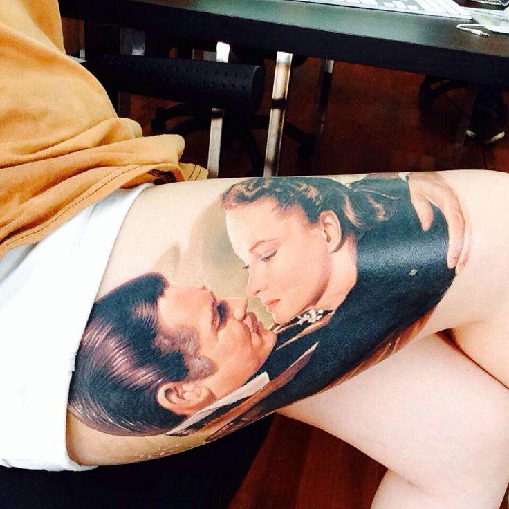 _Melbourneer_'s tweet photo. Amazing Gone with the Wind Tattoo. - http://t.co/nHEP7LI7c7 http://t.co/k6whKLCLA2