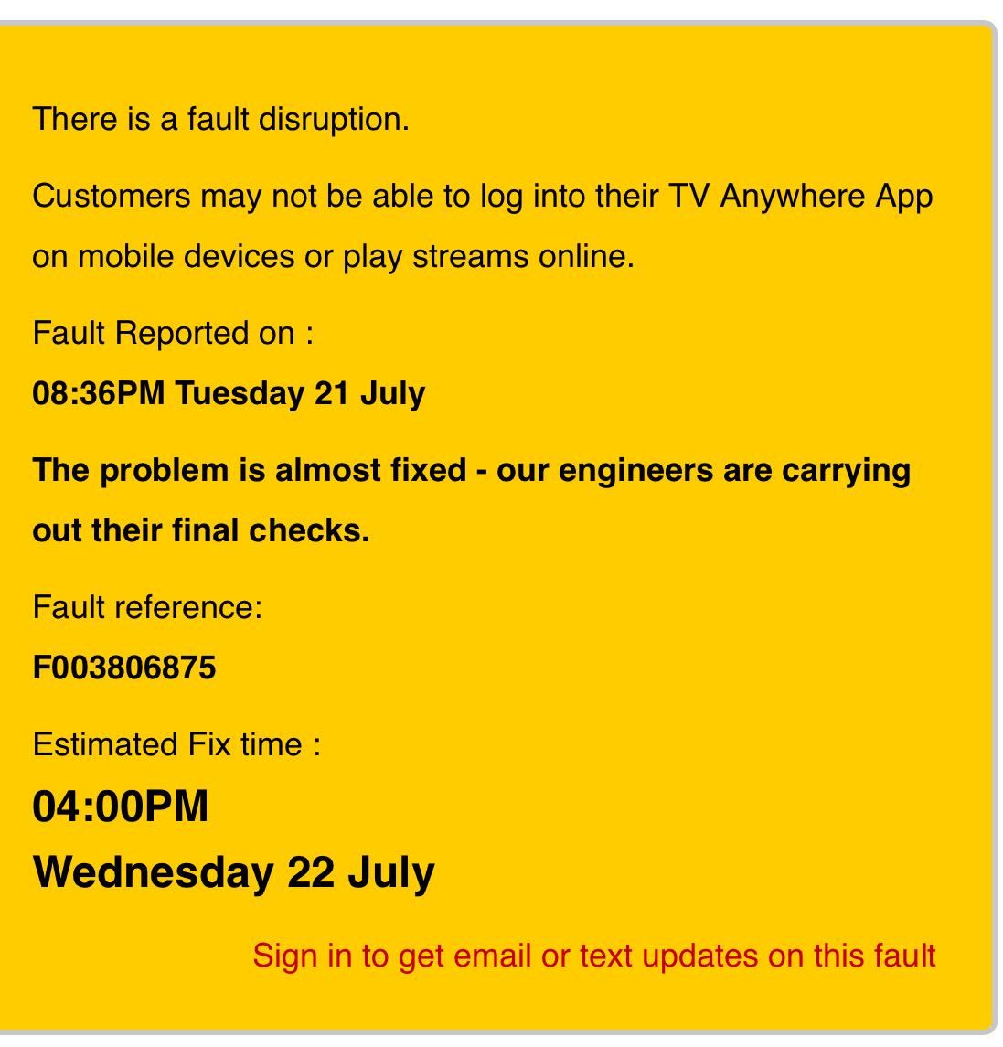 AtomicRecording's tweet image. Reported 2036hrs....problem 'almost fixed' in 20 hours time!!! Wtf @virginmedia