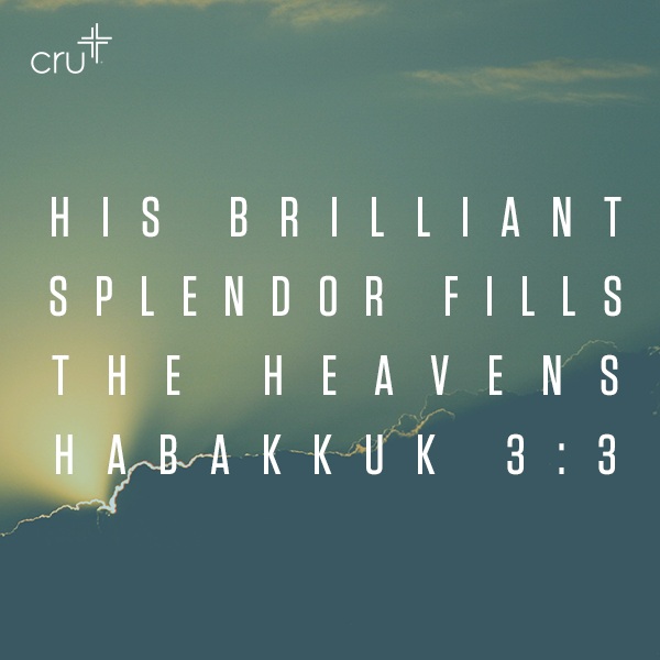 crutweets's tweet photo. “His brilliant splendor fills the heavens” Habakkuk 3:3 http://t.co/m8W9VLiOX8