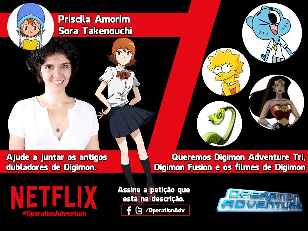 OperationAdv's tweet image. Queremos o retorno dos antigos dubladores.
Petição: chn.ge/1COBWkQ  
#OperationAdventure #Digimon #Dublagem