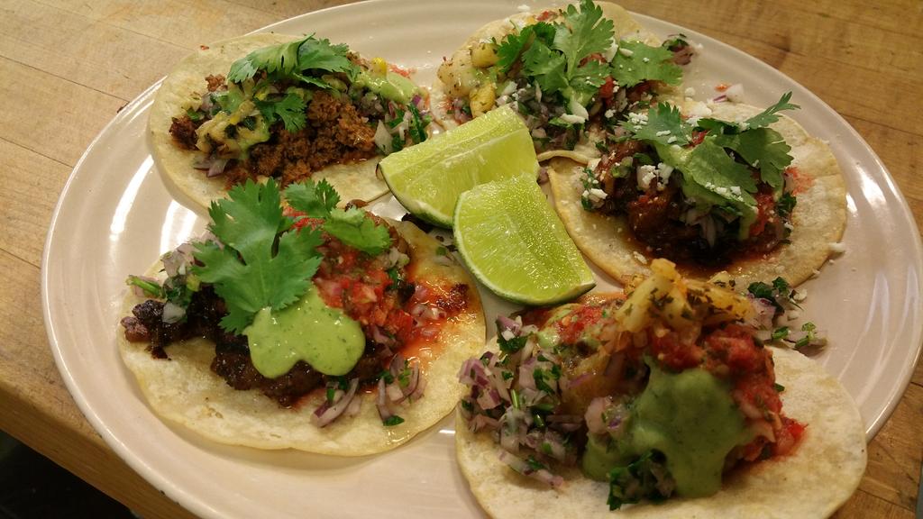 ChefRoyChoi's tweet photo. I'm cooking tacos again, Tuesdays at @SunnySpotVenice 
That new new.
Five different kinds. Stewed to asada to veg. http://t.co/70B2MbJjme
