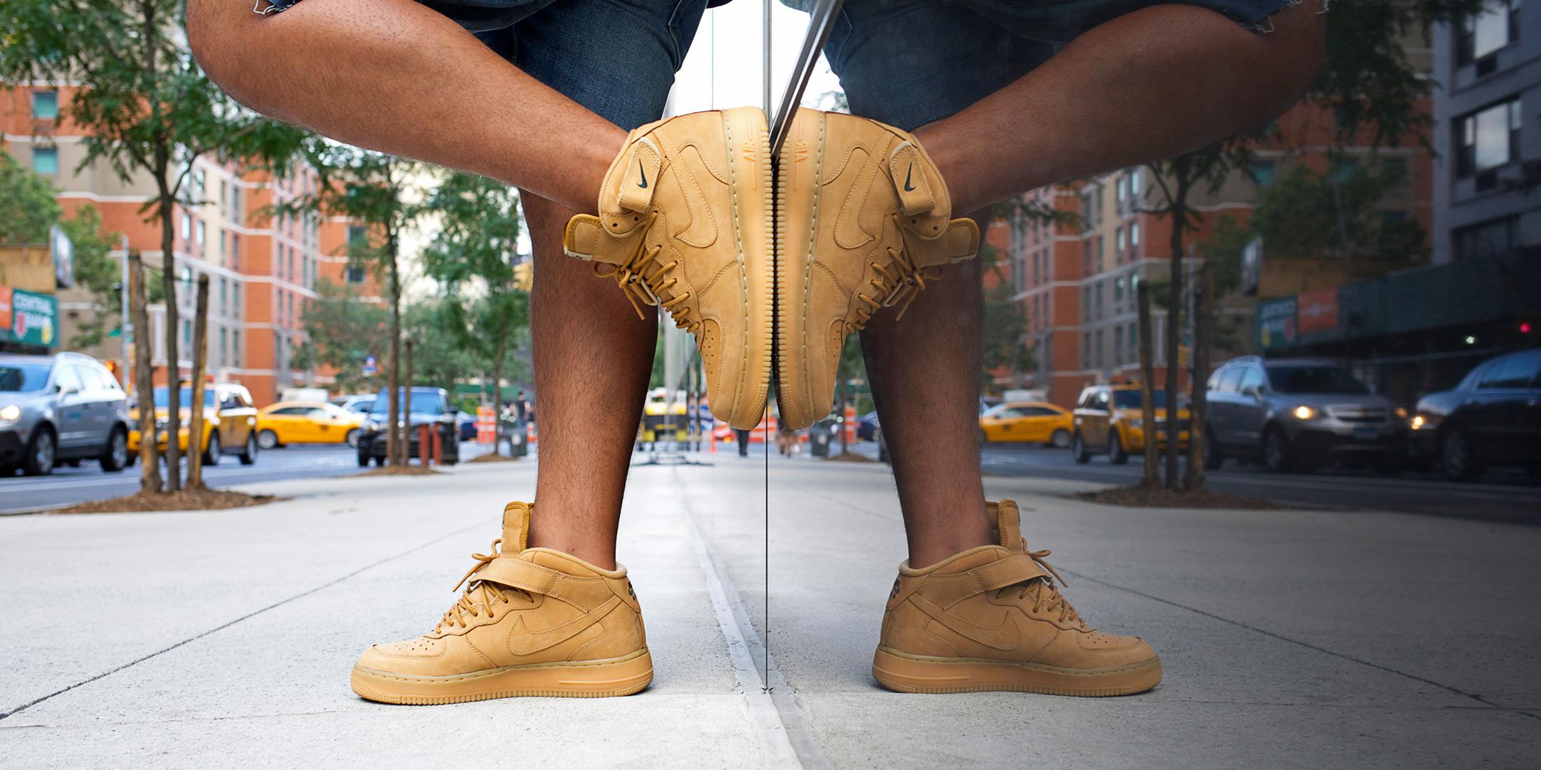 Air force 1 mid qs flax online