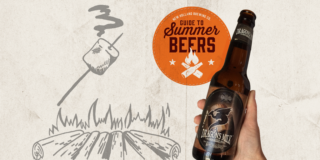 newhollandbrew's tweet photo. #DragonsMilk has a roasty malt character &amp; deep vanilla tones, perfect for pairing w/ smoked foods &amp; s’mores! #Stout http://t.co/DNkWtnLZB2