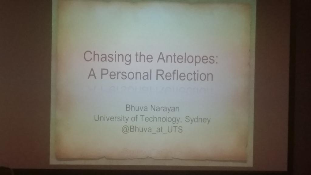 drmichaelolsson's tweet photo. @Bhuva_at_UTS chases the elusive antelope! #DOCAM2015 http://t.co/1xUpHELwEs