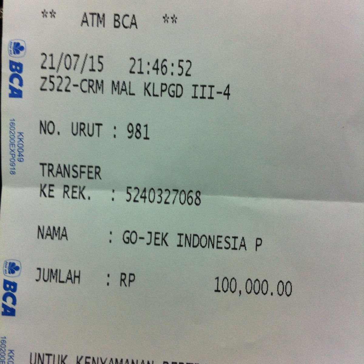 rizkysf's tweet photo. Hi, saya topup Gojek Credit dari semalam tp kok blm masuk ya? Di topup form juga sudah saya isi @gojekindonesia http://t.co/3hsts3RuDM