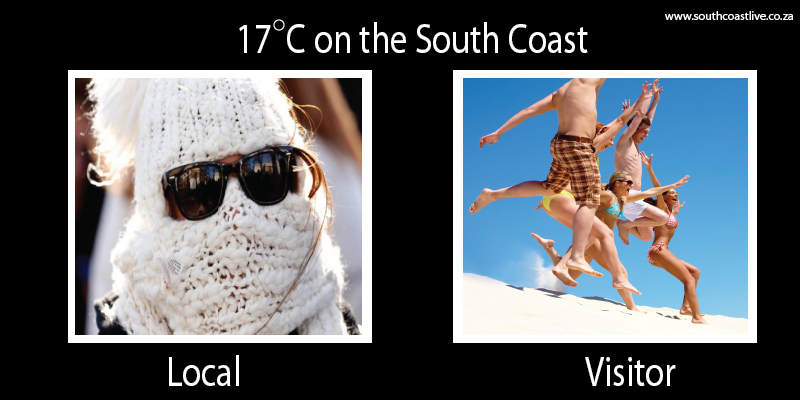 southcoastlive's tweet photo. KZN South Coast winters: You can always tell who the visitors are! lol http://t.co/ASSS3piOac
