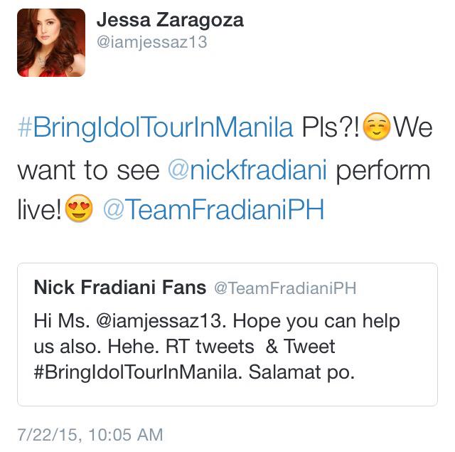 AIXIVPH's tweet photo. Hey @AmericanIdol, an actress from the Philippines also wants to #BringIdolTourInManila!! http://t.co/bTGfMT3QxJ