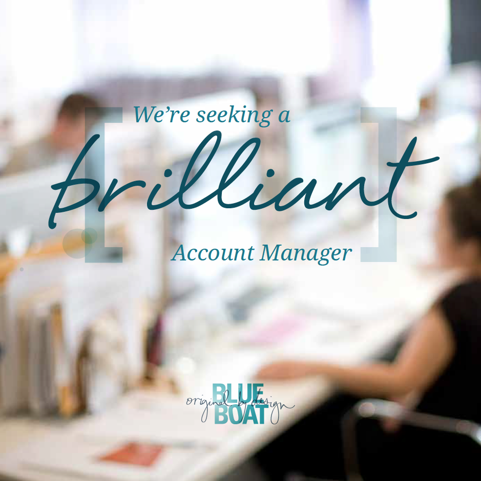 studioblueboat's tweet photo. We're seeking a dynamic Account Manager to join our team of brilliant thinkers! http://t.co/1Duh3J2tyD http://t.co/uehC2lBVr9