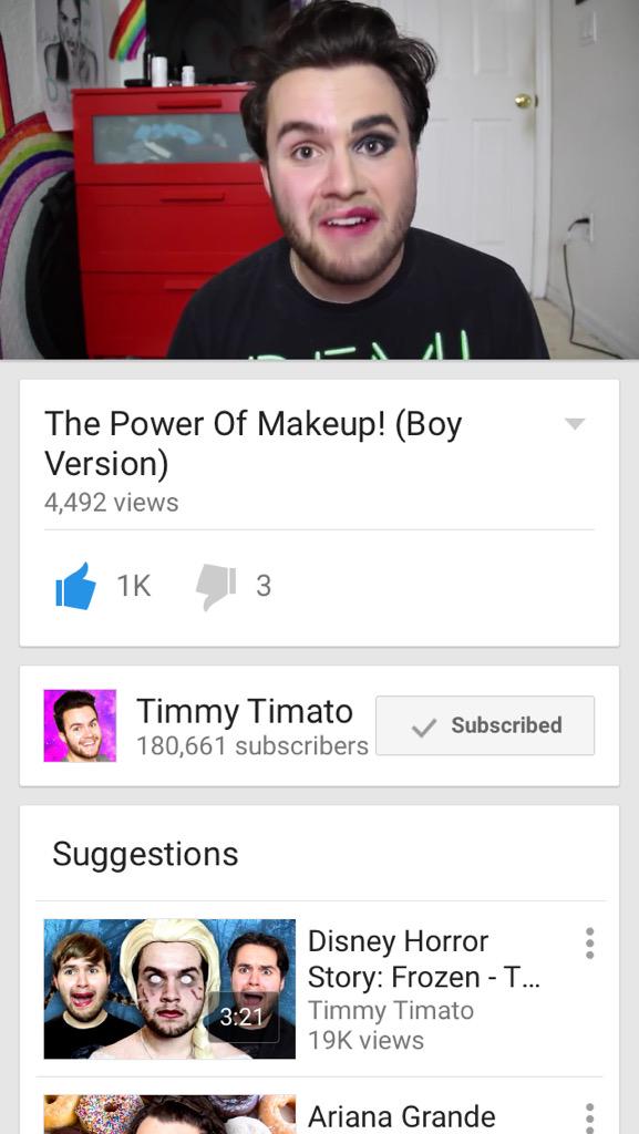 jessica_pellum's tweet photo. Yea u see the 1k but 3 dislikes..who ever disliked u r a stupid mf Timmy is queen bish @TimmysWell 😘❤️❤️ #MakeUpBomb http://t.co/ETEpwUWy85