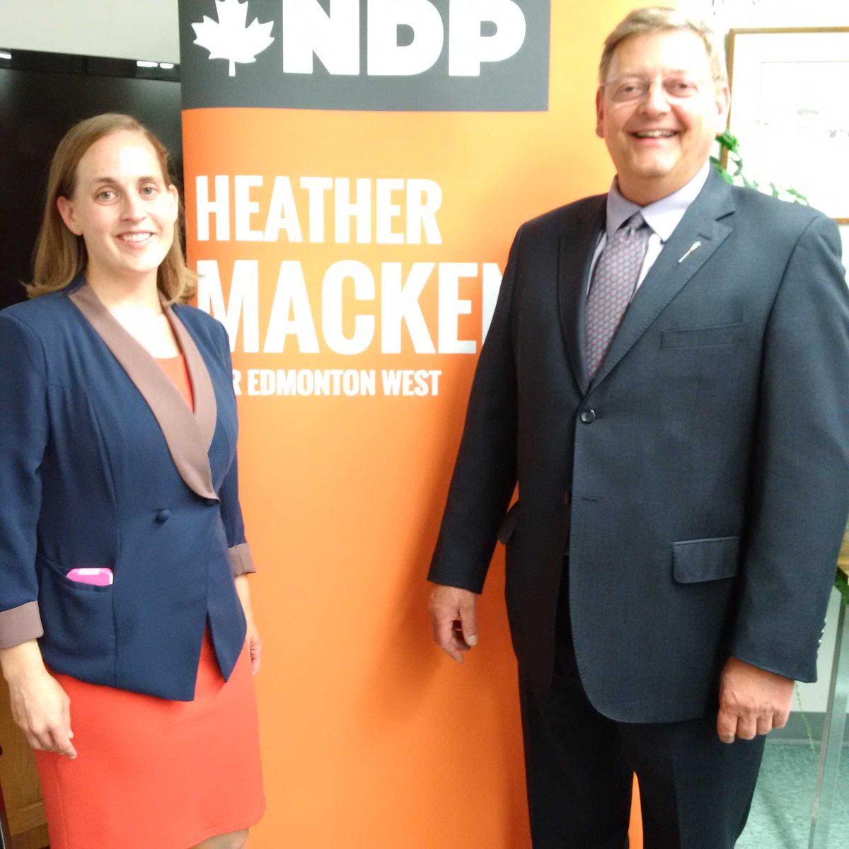 LorneDach's tweet photo. Congratulations to Heather MacKenzie who won Edmonton West Federal NDP Nomination tonight. #ableg #fedndp #edmwest http://t.co/EG589lbOsi