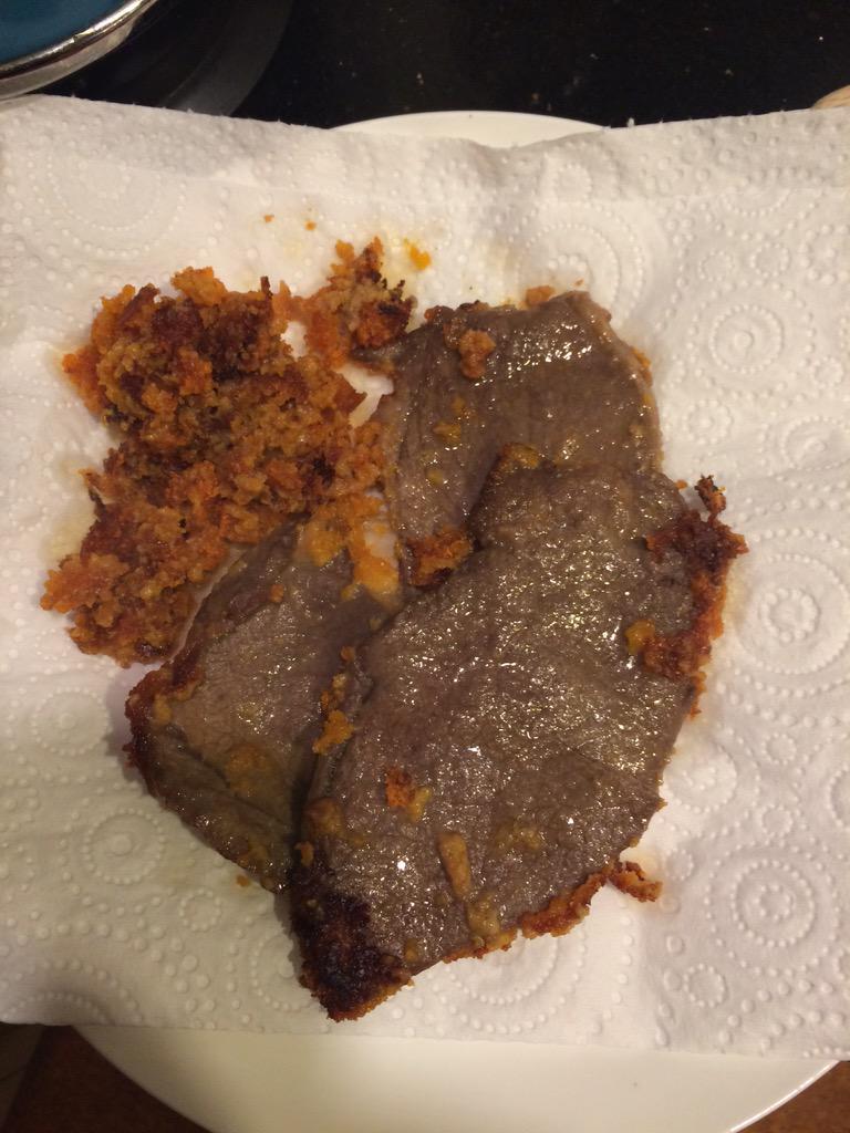 So you wanted your schnitzel with the crumbs on the side?